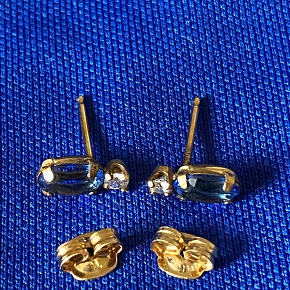 Tru-Kay I September Birthstone Earrings I 14KT GF - Picture 9 of 13